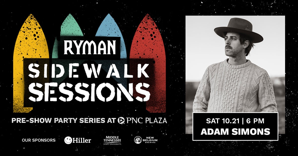 Ryman Sidewalk Sessions with Adam Simons