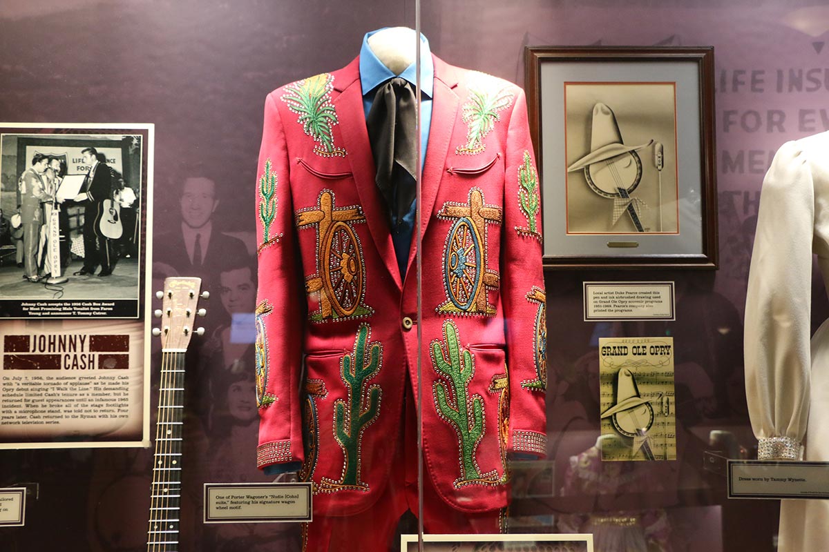 Porter Wagoner's red suit on display